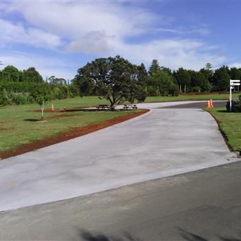 Concrete carpark extension at Whangarei Museum - Kiwi North